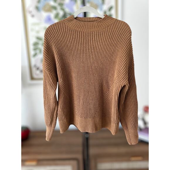 Abercrombie & Fitch Sweaters - Abercrombie and Fitch Women's Wool Blend Oversized Crew Sweater Brown Size XS